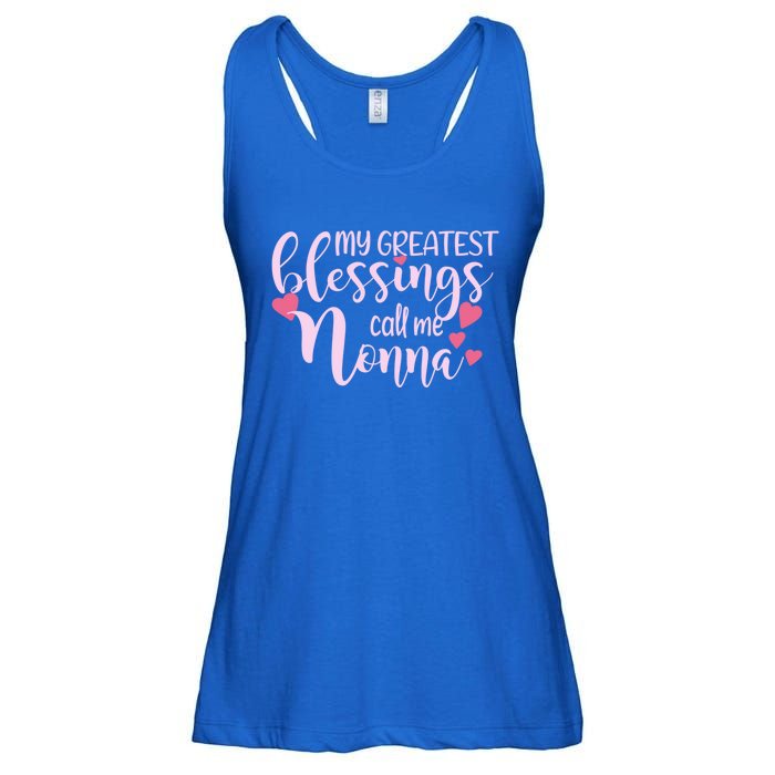 Wo Grandma Gift My Blessings Call Me Nonna Grandmother Great Gift Ladies Essential Flowy Tank