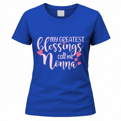 Wo Grandma Gift My Blessings Call Me Nonna Grandmother Great Gift Women's T-Shirt