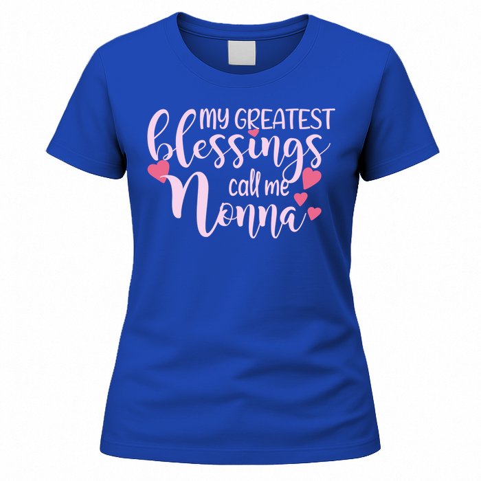 Wo Grandma Gift My Blessings Call Me Nonna Grandmother Great Gift Women's T-Shirt