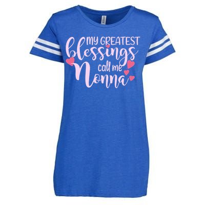 Wo Grandma Gift My Blessings Call Me Nonna Grandmother Great Gift Enza Ladies Jersey Football T-Shirt