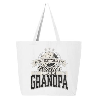 WorldS Greatest Grandpa FatherS Day Golf Meaningful Gift 25L Jumbo Tote