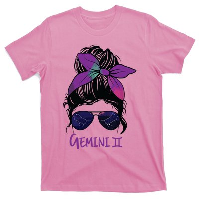 Womens Gemini Girl Birthday Gemini Woman Zodiac Constellation VNeck T-Shirt