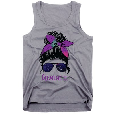 Womens Gemini Girl Birthday Gemini Woman Zodiac Constellation VNeck Tank Top