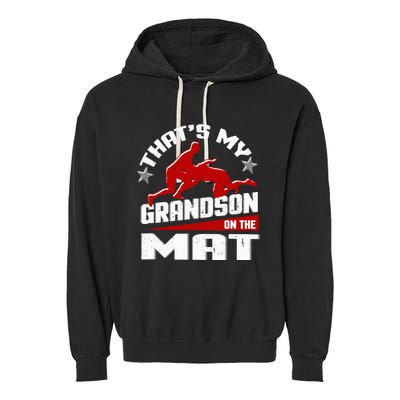 Wrestling Grandma Grandpa Wrestle Season Garment-Dyed Fleece Hoodie