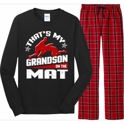 Wrestling Grandma Grandpa Wrestle Season Long Sleeve Pajama Set