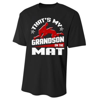 Wrestling Grandma Grandpa Wrestle Season Performance Sprint T-Shirt