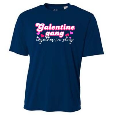 Wo Galentine Gang Together We Slay ValentineS Day Cooling Performance Crew T-Shirt