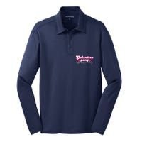 Wo Galentine Gang Together We Slay ValentineS Day Silk Touch Performance Long Sleeve Polo