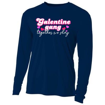 Wo Galentine Gang Together We Slay ValentineS Day Cooling Performance Long Sleeve Crew