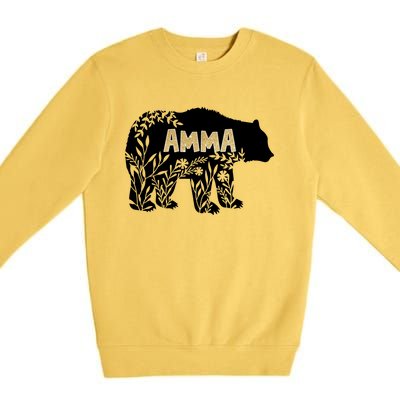 Wo Great Gift For Grandmother Great Gift Amma Bear Gift Premium Crewneck Sweatshirt