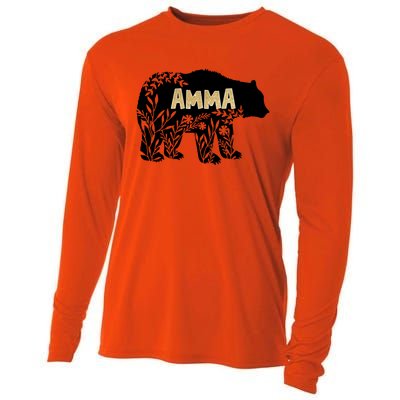 Wo Great Gift For Grandmother Great Gift Amma Bear Gift Cooling Performance Long Sleeve Crew