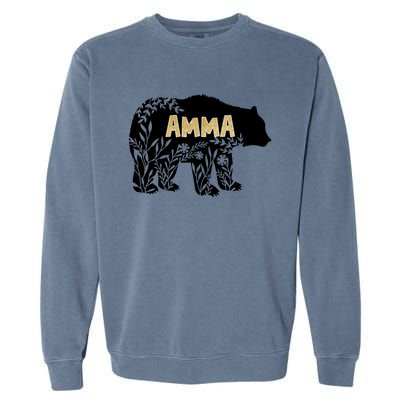 Wo Great Gift For Grandmother Great Gift Amma Bear Gift Garment-Dyed Sweatshirt