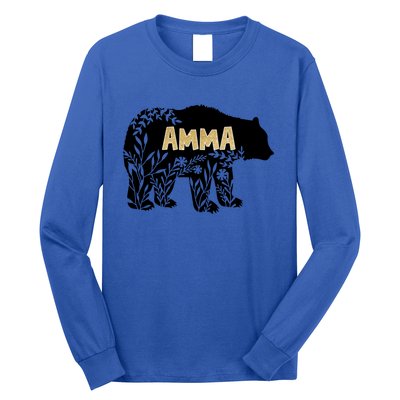 Wo Great Gift For Grandmother Great Gift Amma Bear Gift Long Sleeve Shirt