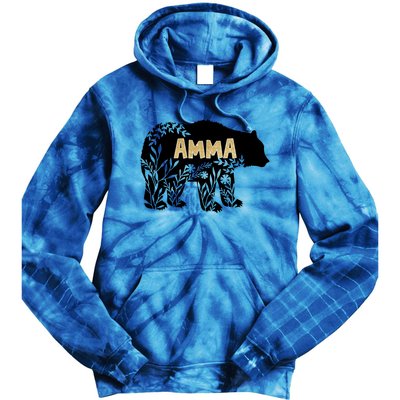 Wo Great Gift For Grandmother Great Gift Amma Bear Gift Tie Dye Hoodie