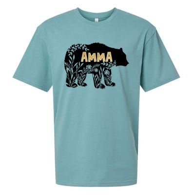 Wo Great Gift For Grandmother Great Gift Amma Bear Gift Sueded Cloud Jersey T-Shirt