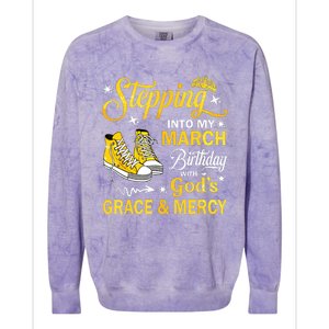 With Gods Grace Mercy Colorblast Crewneck Sweatshirt