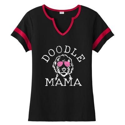 Womens Goldendoodle Golden Doodle Mama Dog Mom Funny Cute Gift Ladies Halftime Notch Neck Tee