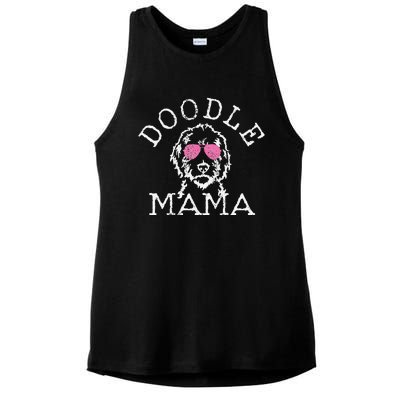 Womens Goldendoodle Golden Doodle Mama Dog Mom Funny Cute Gift Ladies PosiCharge Tri-Blend Wicking Tank