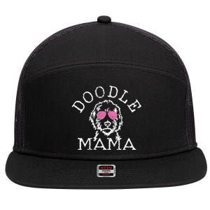 Womens Goldendoodle Golden Doodle Mama Dog Mom Funny Cute Gift 7 Panel Mesh Trucker Snapback Hat