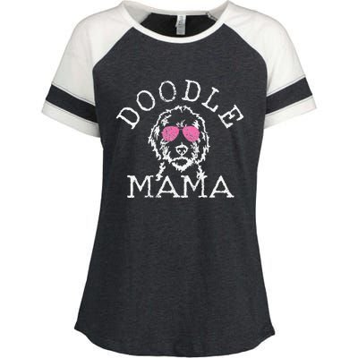 Womens Goldendoodle Golden Doodle Mama Dog Mom Funny Cute Gift Enza Ladies Jersey Colorblock Tee