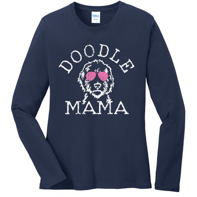 Womens Goldendoodle Golden Doodle Mama Dog Mom Funny Cute Gift Ladies Long Sleeve Shirt