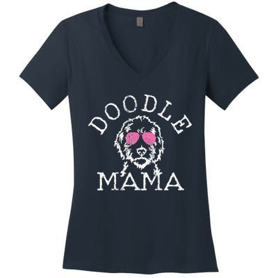 Womens Goldendoodle Golden Doodle Mama Dog Mom Funny Cute Gift Women's V-Neck T-Shirt