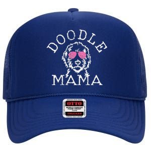 Womens Goldendoodle Golden Doodle Mama Dog Mom Funny Cute Gift High Crown Mesh Back Trucker Hat