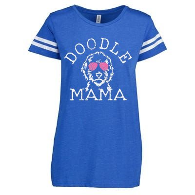 Womens Goldendoodle Golden Doodle Mama Dog Mom Funny Cute Gift Enza Ladies Jersey Football T-Shirt