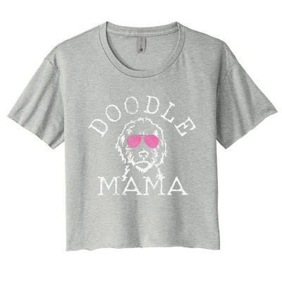 Womens Goldendoodle Golden Doodle Mama Dog Mom Funny Cute Gift Women's Crop Top Tee