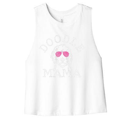 Womens Goldendoodle Golden Doodle Mama Dog Mom Funny Cute Gift Women's Racerback Cropped Tank