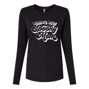 Women Goth Graphic Momster WorldS Best Spooky Mom Womens Cotton Relaxed Long Sleeve T-Shirt