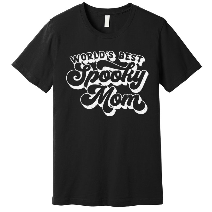 Women Goth Graphic Momster WorldS Best Spooky Mom Premium T-Shirt