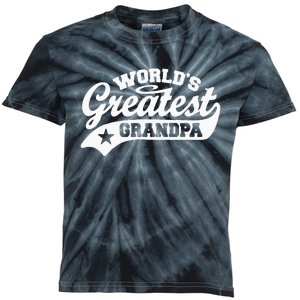 Worlds Greatest Grandpa Funny Fathers Day Kids Tie-Dye T-Shirt