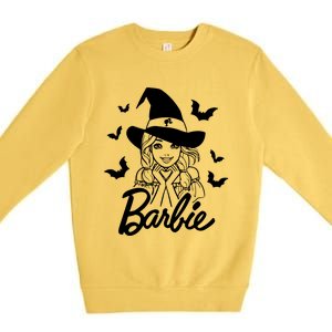 Witch Girl Halloween Premium Crewneck Sweatshirt