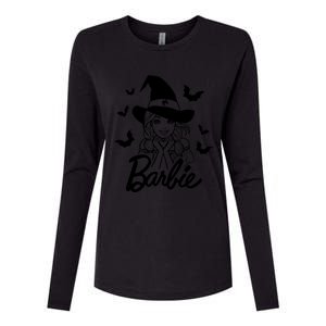 Witch Girl Halloween Womens Cotton Relaxed Long Sleeve T-Shirt