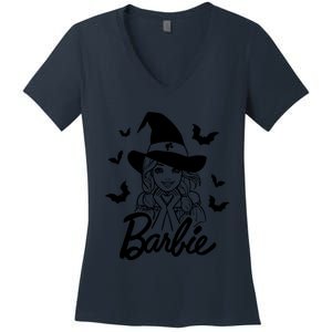 Witch Girl Halloween Women's V-Neck T-Shirt