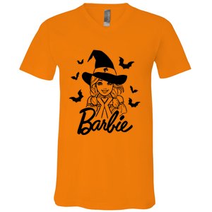 Witch Girl Halloween V-Neck T-Shirt