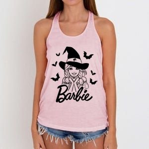 Witch Girl Halloween Women's Knotted Racerback Tank