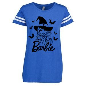 Witch Girl Halloween Enza Ladies Jersey Football T-Shirt