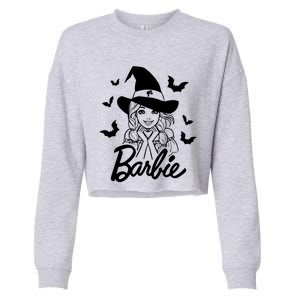 Witch Girl Halloween Cropped Pullover Crew