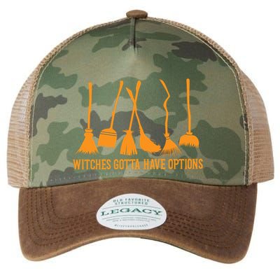 Witches Gotta Have Options Halloween Funny Brooms Witch Gift Legacy Tie Dye Trucker Hat