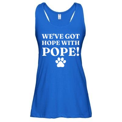 Weve Got Hope With The Pope Funny Paw Ladies Essential Flowy Tank