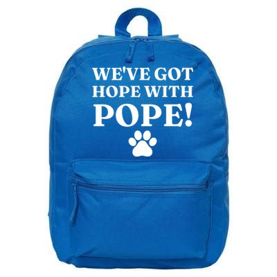 Weve Got Hope With The Pope Funny Paw 16 in Basic Backpack