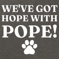 Weve Got Hope With The Pope Funny Paw Cotton Canvas Backpack