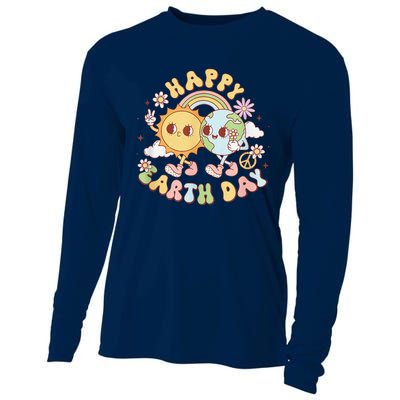 Wave Groovy Happy Earth Day 2024 Make Earth Day Every Day Cooling Performance Long Sleeve Crew