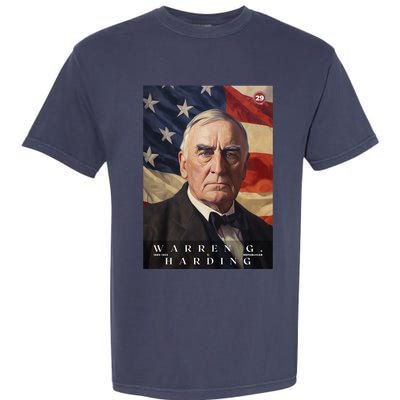 Warren G. Harding 29th President Of The United States Portrait Garment-Dyed Heavyweight T-Shirt