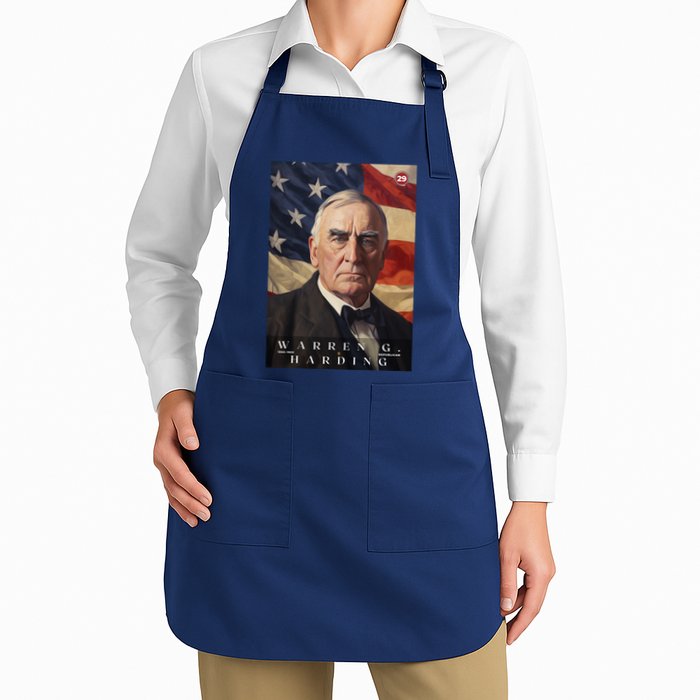 Warren G. Harding 29th President Of The United States Portrait Apron