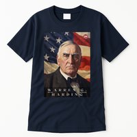 Warren G. Harding 29th President Of The United States Portrait Tall T-Shirt