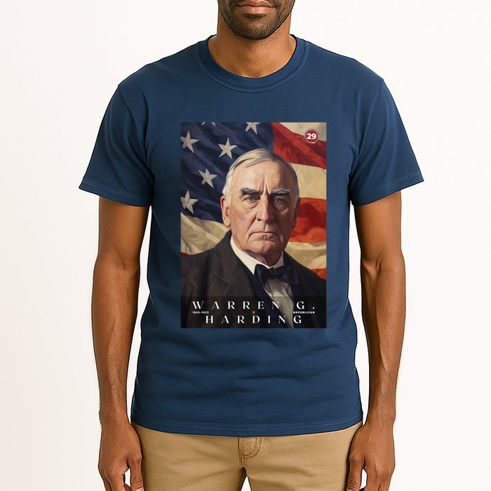 Warren G. Harding 29th President Of The United States Portrait Tall T-Shirt