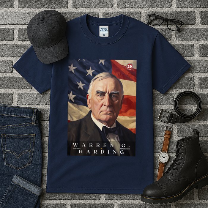 Warren G. Harding 29th President Of The United States Portrait Tall T-Shirt
